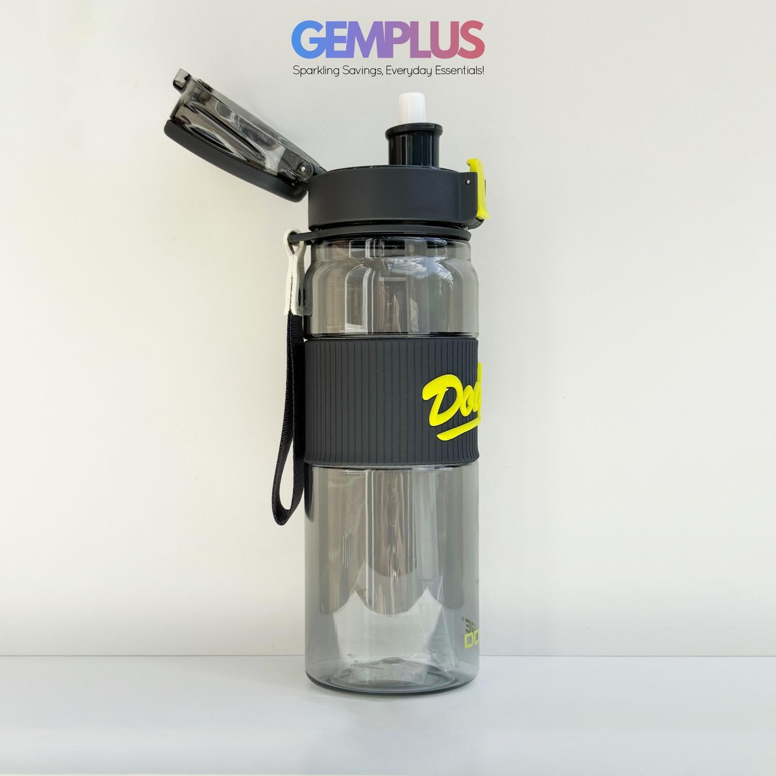 GEM+| 670 ML Reusable Water Bottle with Straw BPA Leakproof Sports Gym Travel