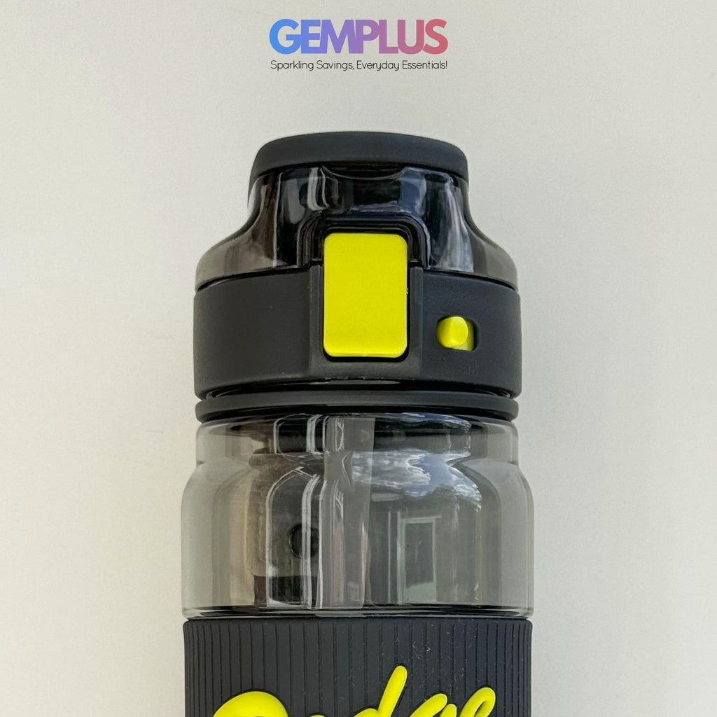 GEM+| 670 ML Reusable Water Bottle with Straw BPA Leakproof Sports Gym Travel