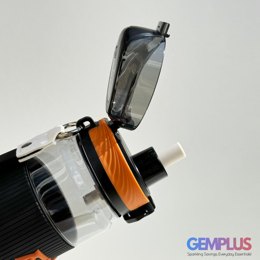 GEM+| 870 ML Reusable Water Bottle with Straw BPA Leakproof Sports Gym Travel