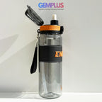 GEM+| 870 ML Reusable Water Bottle with Straw BPA Leakproof Sports Gym Travel