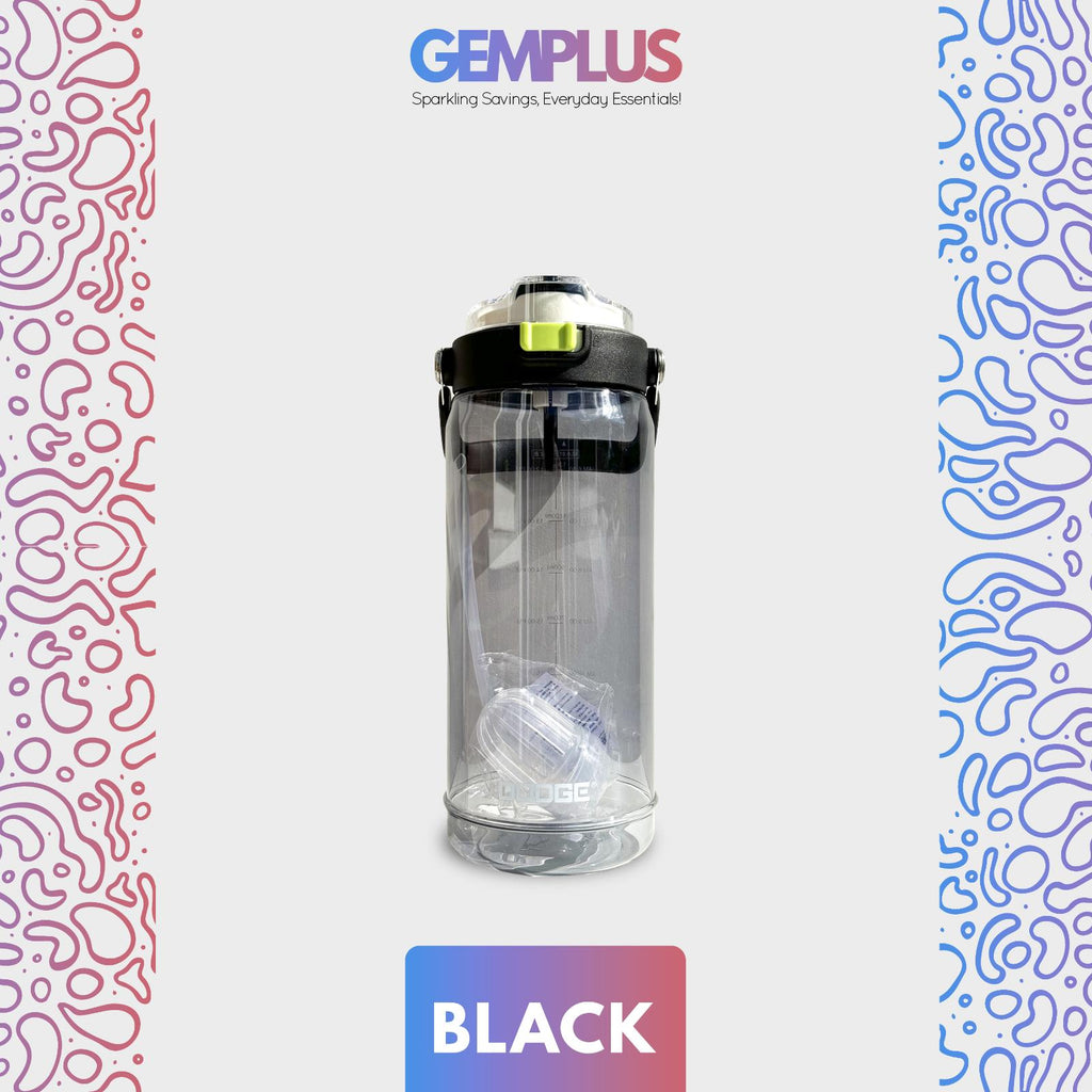 GEM+| 1.6 Liter Reusable Water Bottle with Straw BPA Leakproof Sports Gym Travel