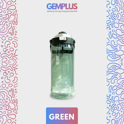 GEM+| 1.6 Liter Reusable Water Bottle with Straw BPA Leakproof Sports Gym Travel