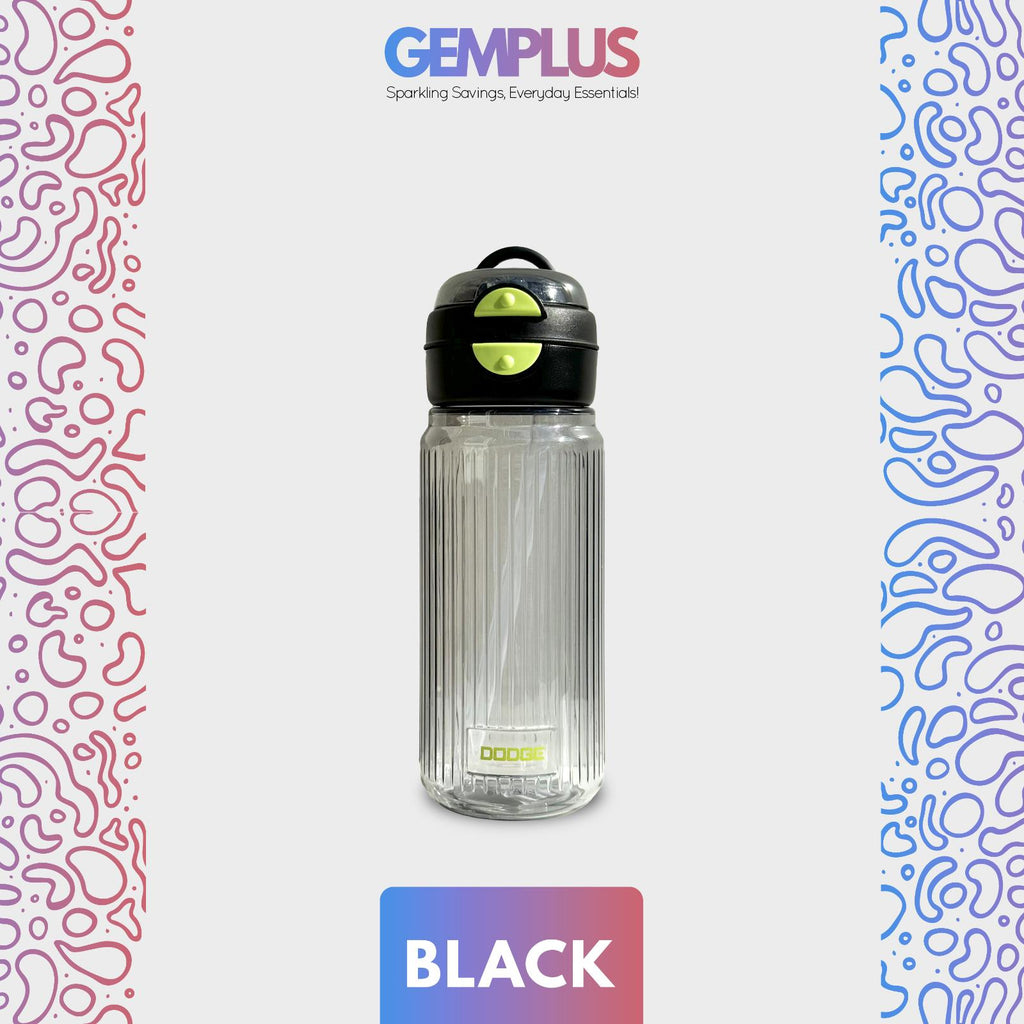 GEM+| 700 ML Reusable Water Bottle with Straw BPA Leakproof Sports Gym Travel