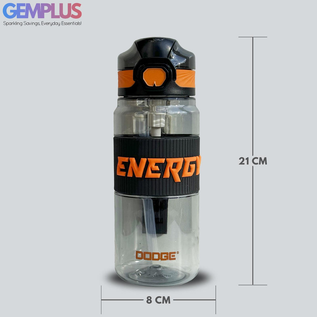 GEM+| 700ML Reusable Water Bottle with Straw BPA Leakproof Sports Gym Travel