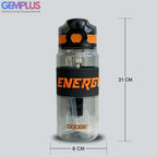 GEM+| 700ML Reusable Water Bottle with Straw BPA Leakproof Sports Gym Travel
