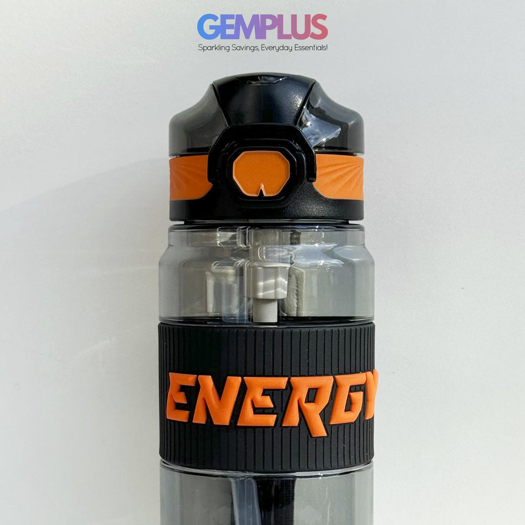 GEM+| 700ML Reusable Water Bottle with Straw BPA Leakproof Sports Gym Travel
