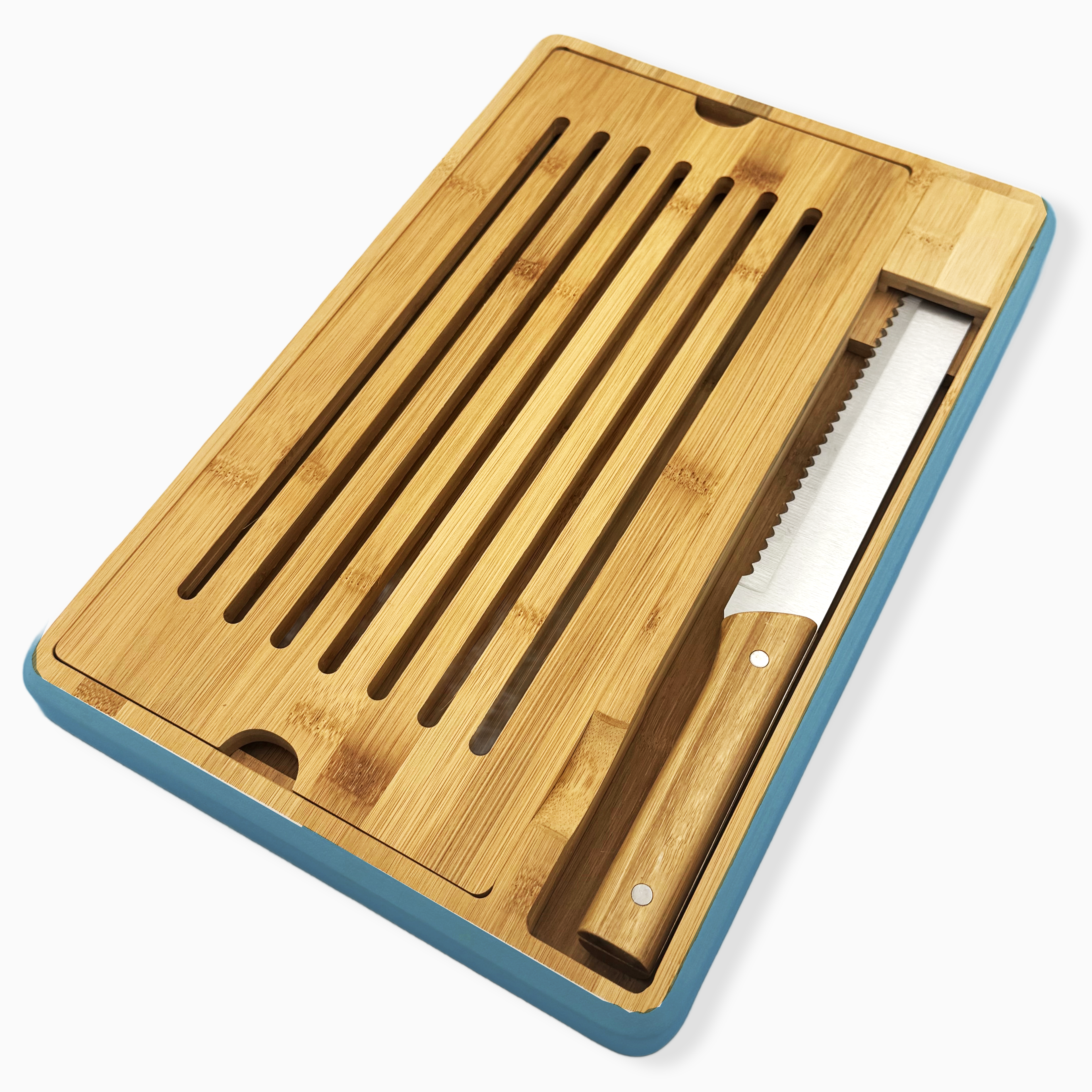 GEM+ | Bamboo Breadboard Set | Removable Slatted Tray | Eco-Friendly Kitchen