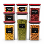 7-Piece Airtight Pantry Food Storage Containers