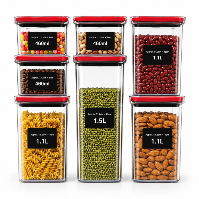 7-Piece Airtight Pantry Food Storage Containers