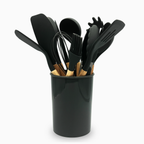 GEM+ | Premium 12-Piece Cooking & Baking Utensil Set Silicone Non-Stick BPA-FREE- Black