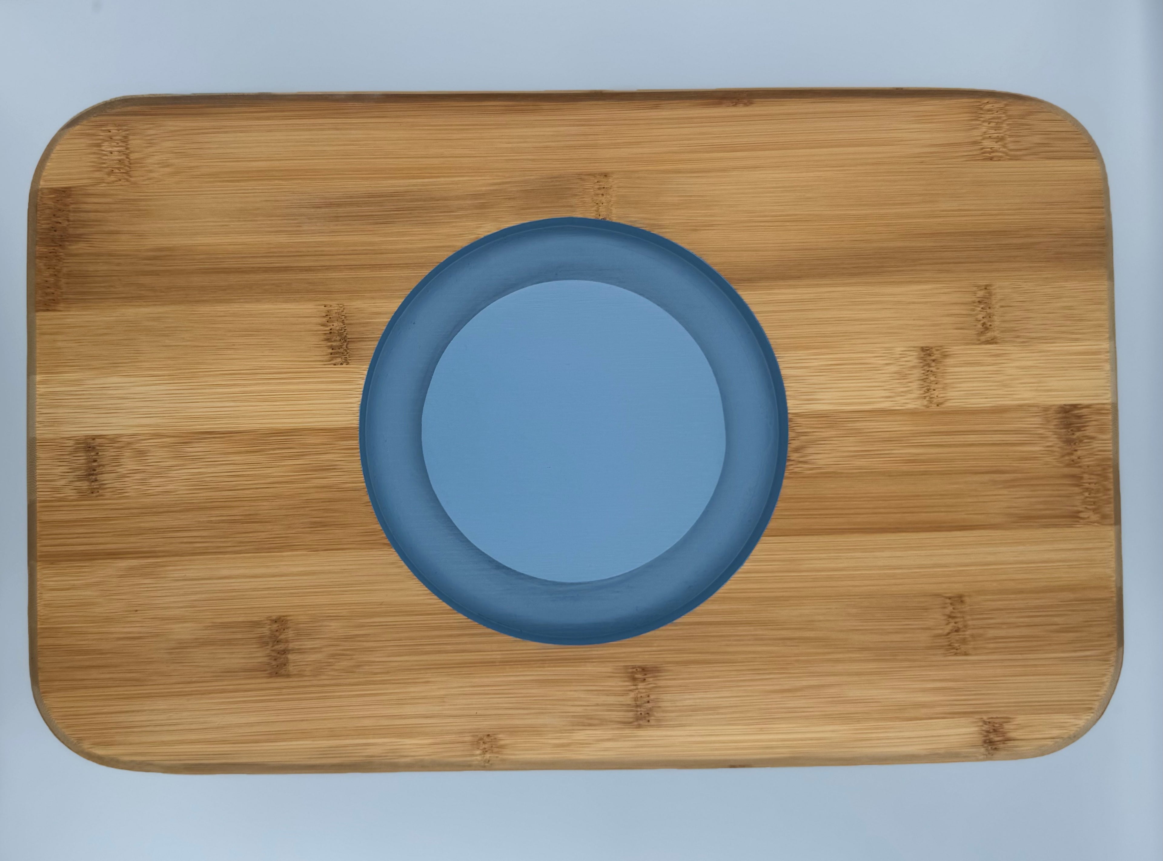 GEM+ | Bread Storage Bin Box with Eco Bamboo Cutting Board Lid – Extra Large – Blue