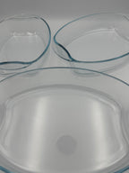 GEM+ | 3pc Oval Tempered Glass Baking Dish Set