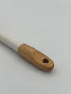 GEM+ | Premium 5 Pcs Wooden Silicone Utensil Set - Heat Resistant - Wood White