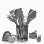 GEM+ | Premium 26-Piece Cooking & Baking Utensil Set Silicone Non-Stick BPA-FREE- Slate Grey