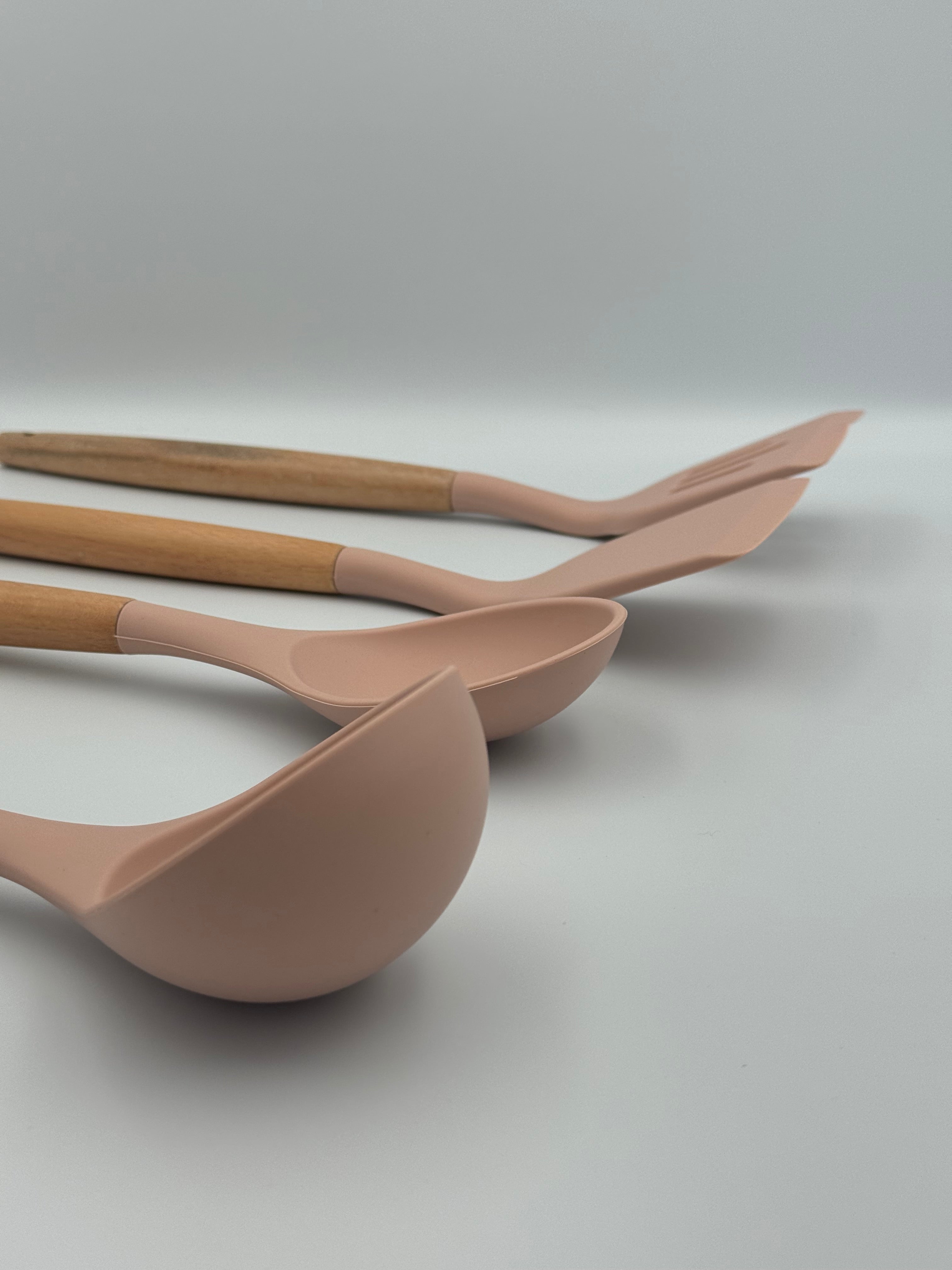 GEM+ | Premium 12-Piece Silicone Cooking & Baking Utensil Set – Non-Stick, BPA-Free, Pastel Pink