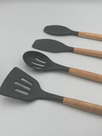 GEM+ | Premium 12-Piece Cooking & Baking Utensil Set Silicone Non-Stick BPA-FREE- Grey