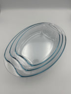 GEM+ | 3pc Oval Tempered Glass Baking Dish Set
