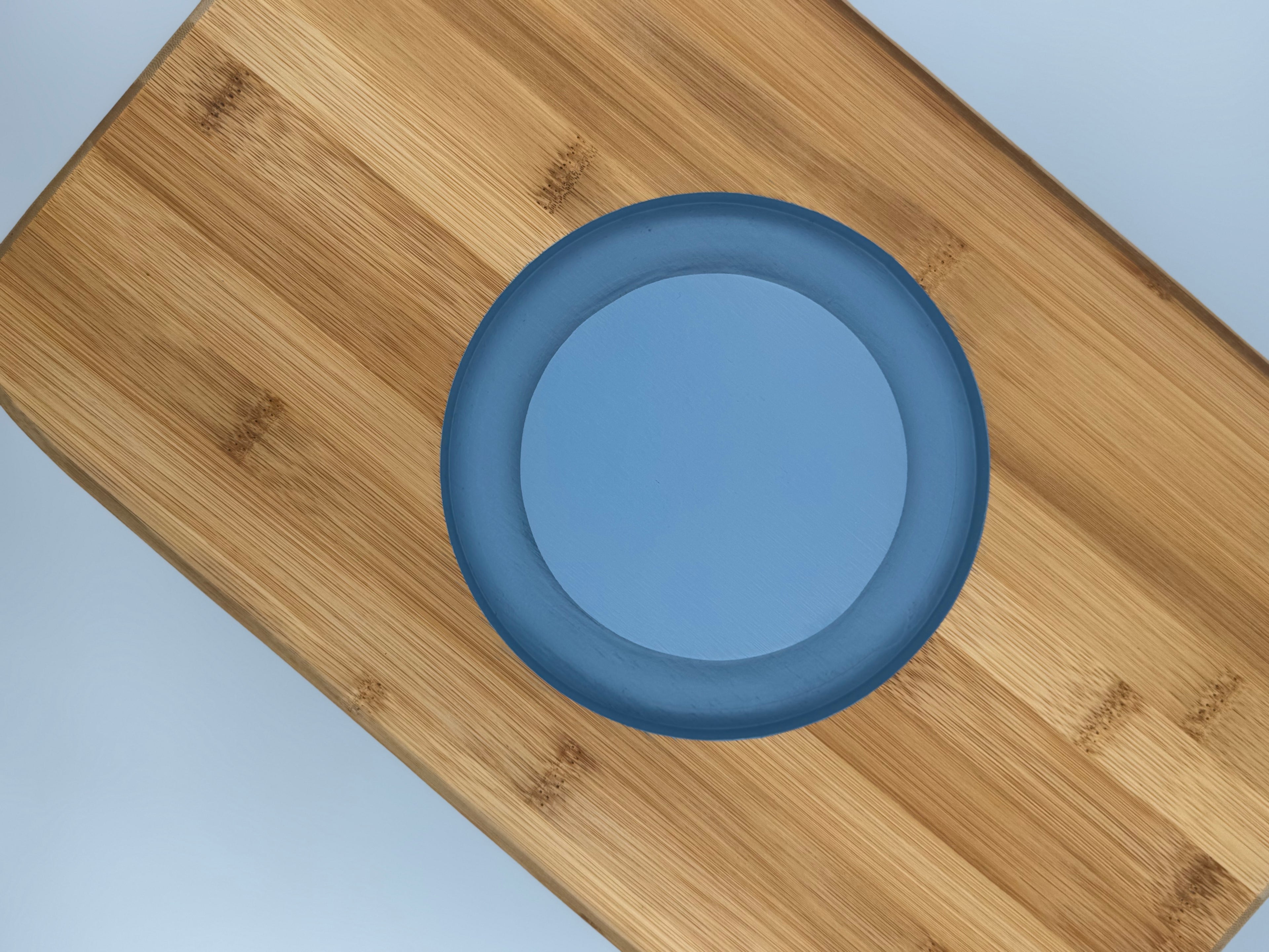 GEM+ | Bread Storage Bin Box with Eco Bamboo Cutting Board Lid – Extra Large – Blue