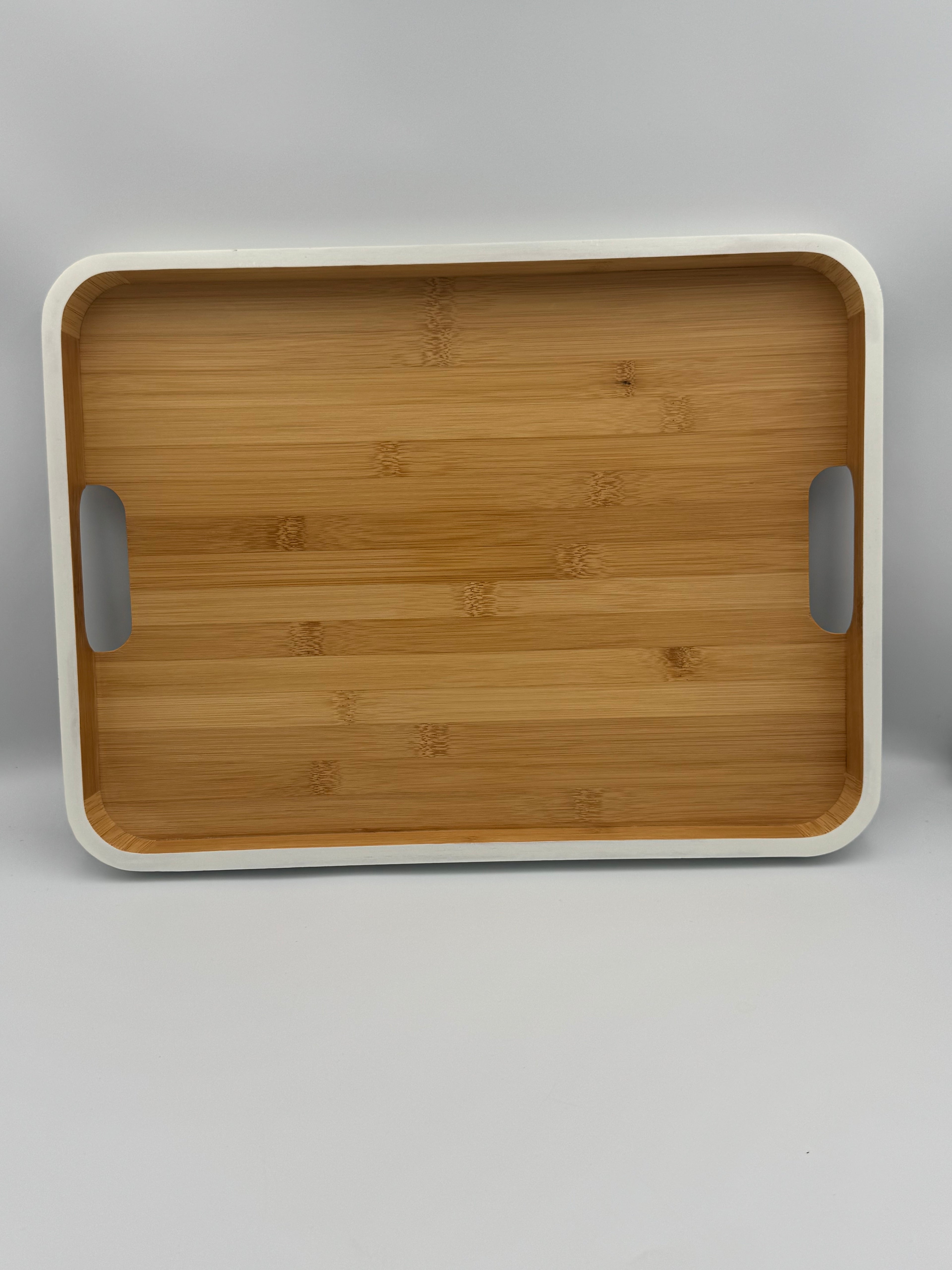GEM+ | Bamboo Serving Tray | Large Rectangular Tray | Eco-Friendly Kitchen
