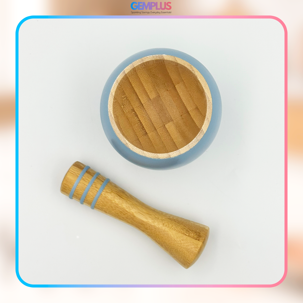 GEM+ | Bamboo Wood Mortar and Pestle Set