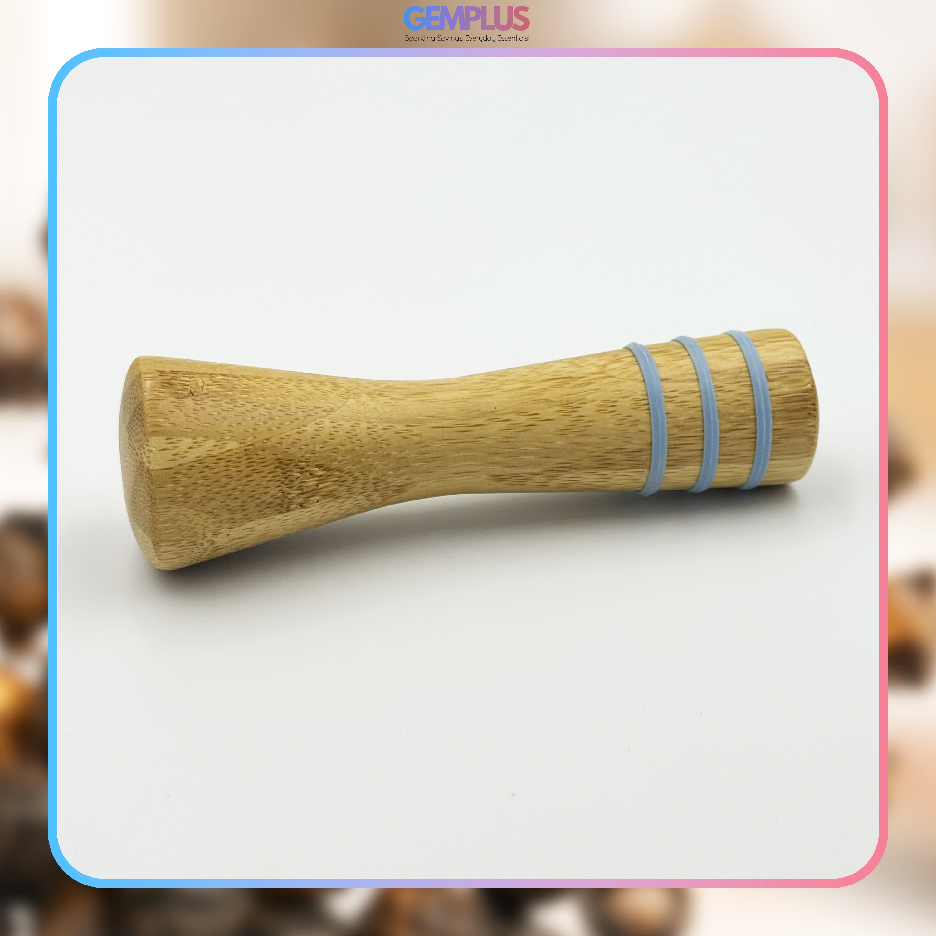 GEM+ | Bamboo Wood Mortar and Pestle Set