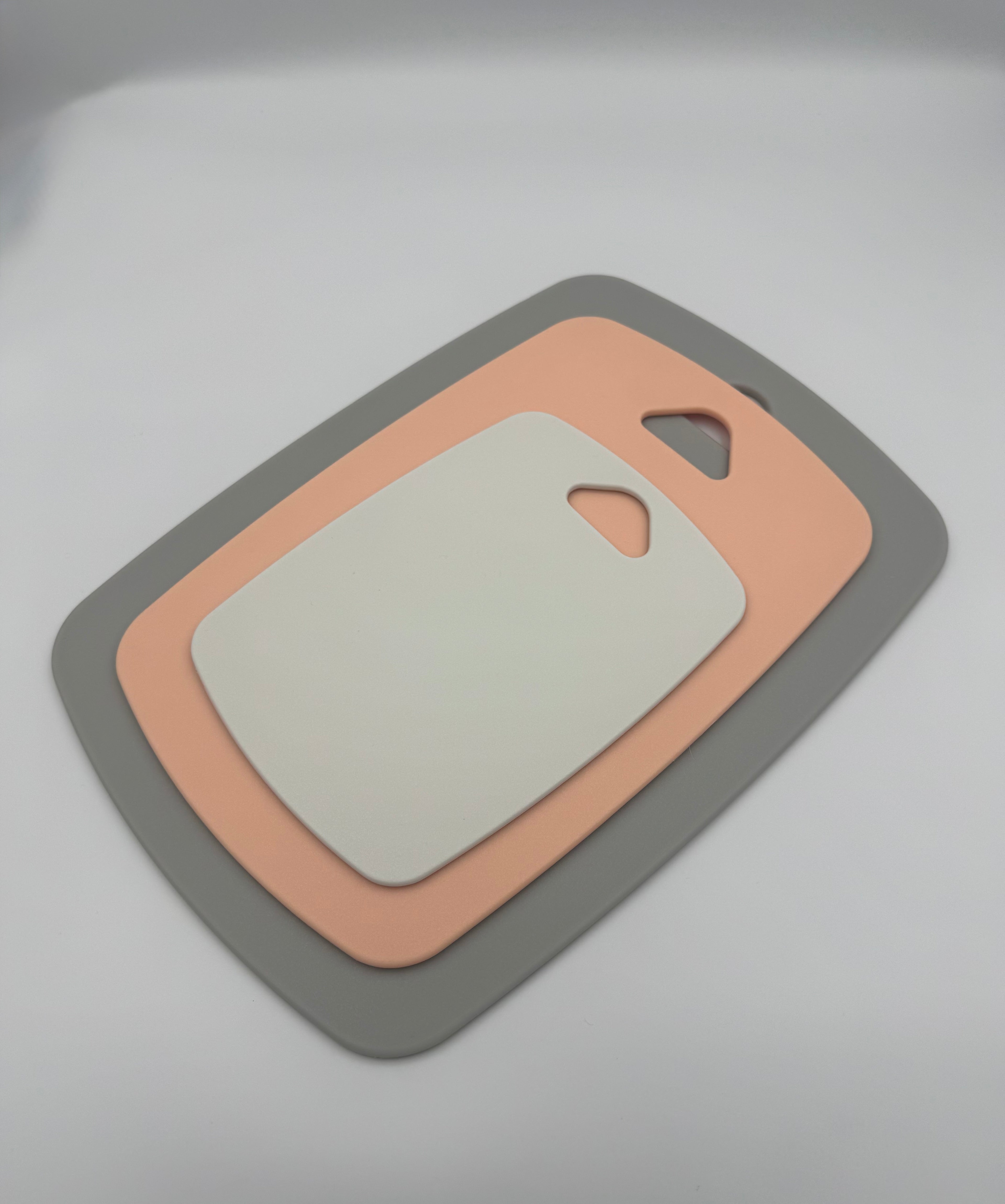 GEM+ | Premium 3 Pcs Color-Coded Chopping Board Set - Durable PP Material - Apricot Edition