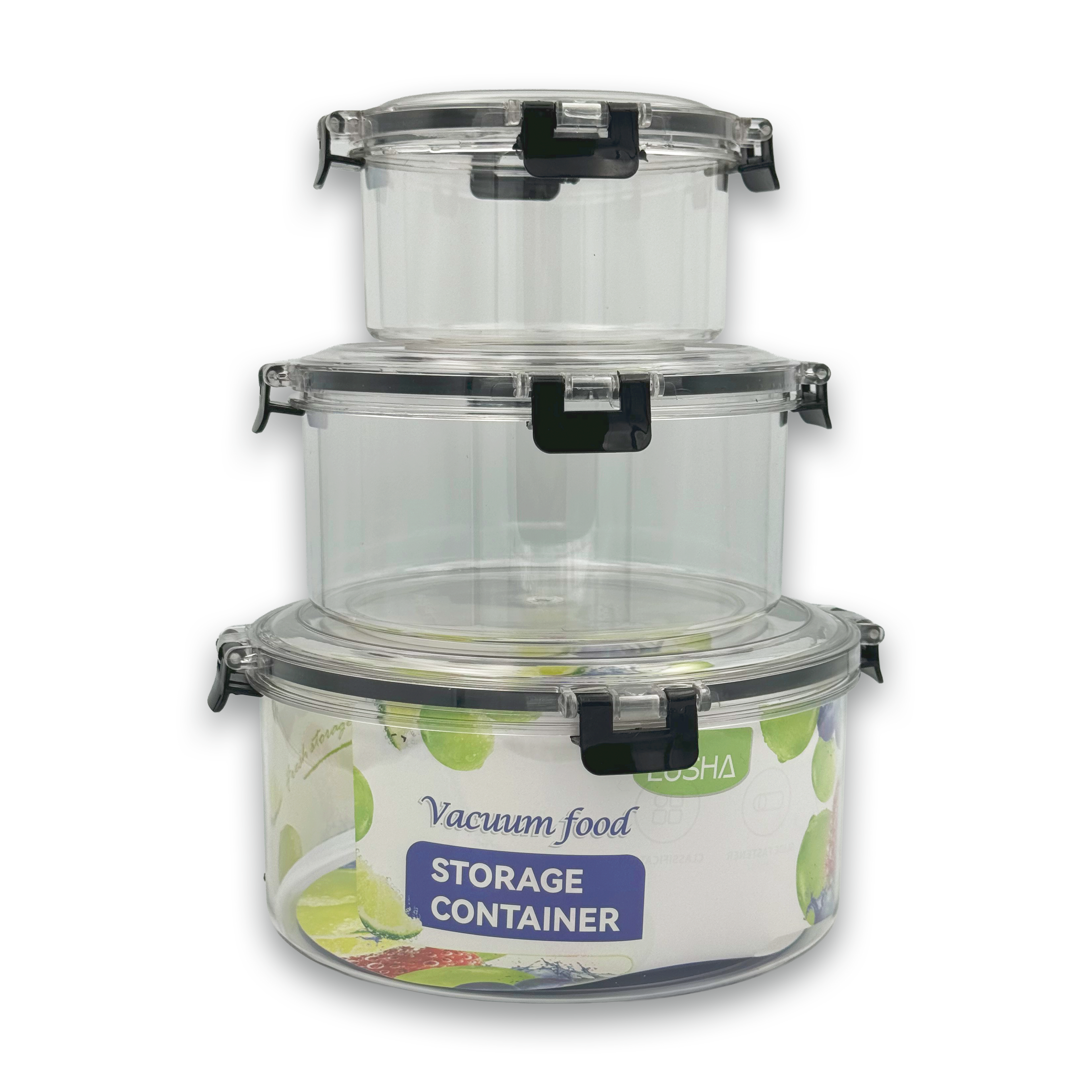 GEM+ | 3-Piece Food Container Storage Set – Durable, BPA-Free, Lock & Seal