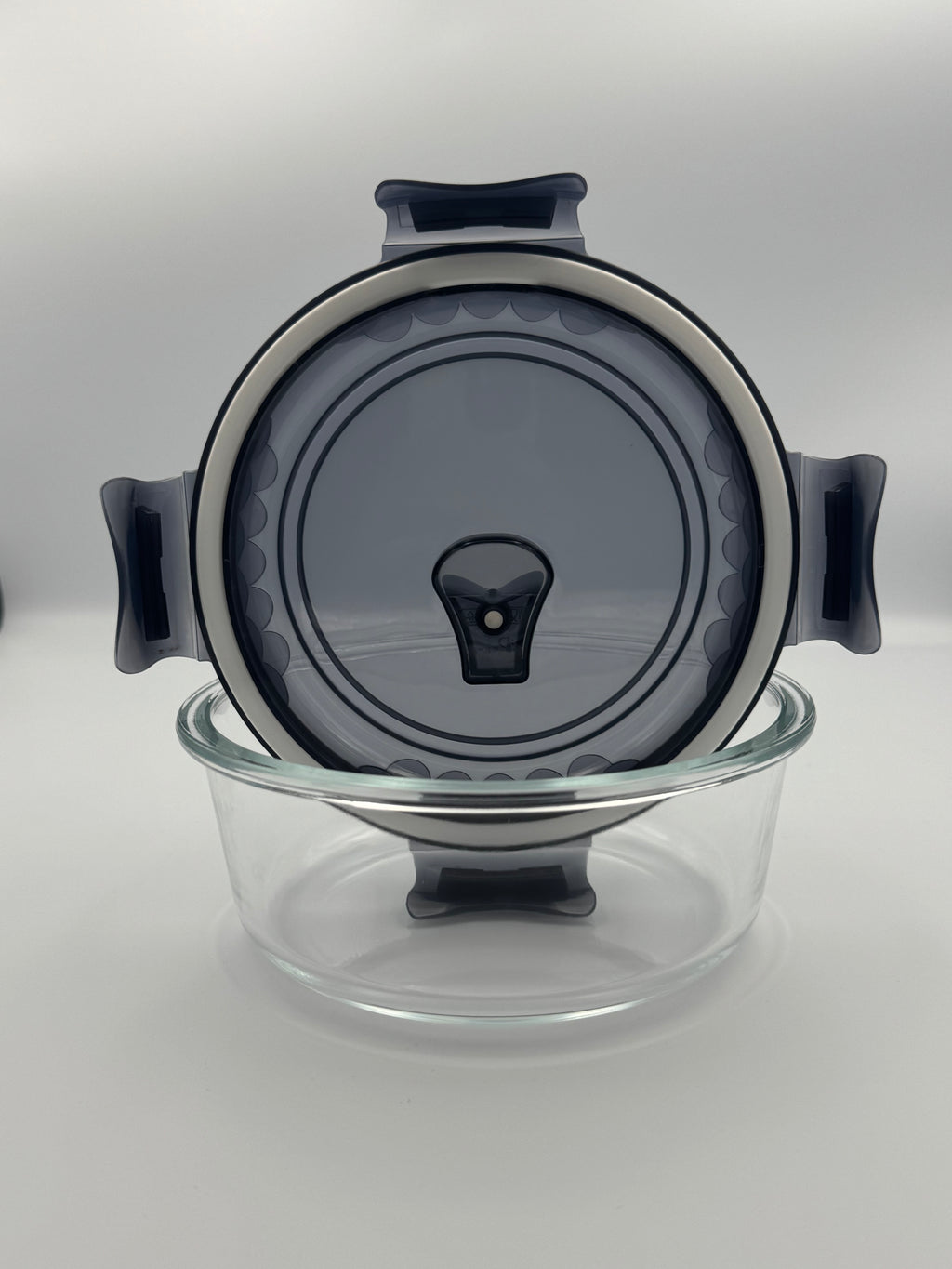 GEM+ | 3-Piece Glass Food Container Storage Set – BPA-Free Lock & Seal (Round)