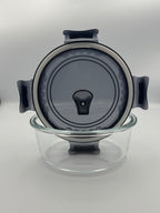 GEM+ | 3-Piece Glass Food Container Storage Set – BPA-Free Lock & Seal (Round)