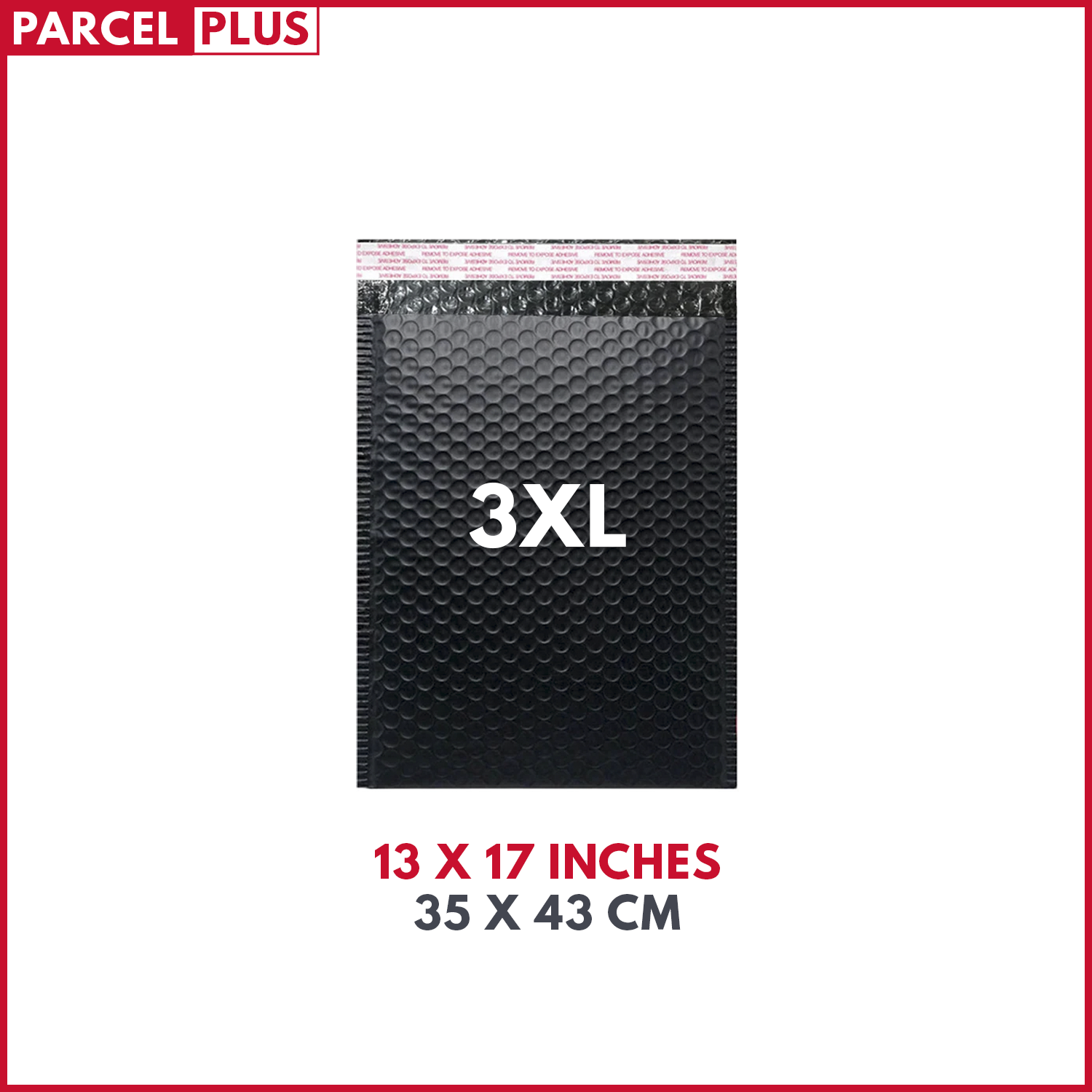 Parcel+ | Strong Large Black Bubble Padded Mailing Envelope Post Bags Postal