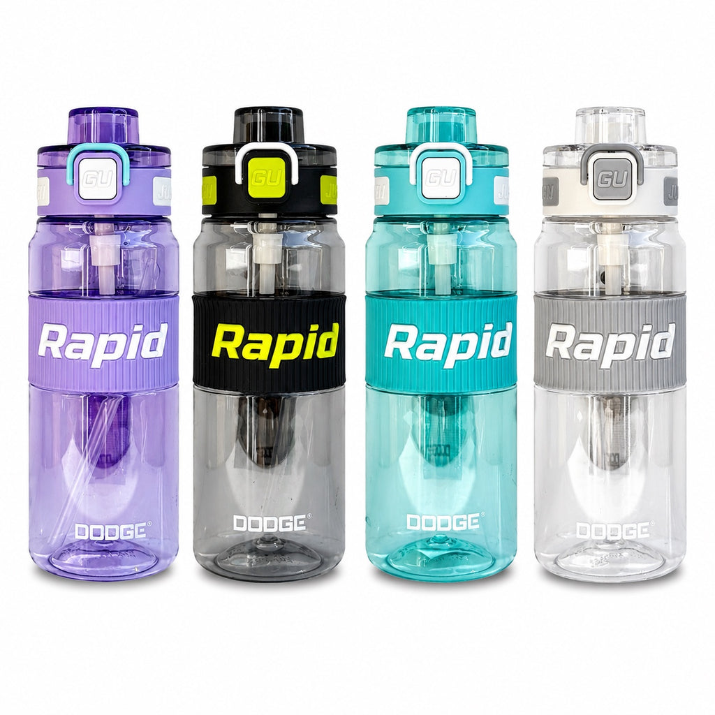 GEM+| 530 ML Reusable Water Bottle with Straw BPA Leakproof Sports Gym Travel