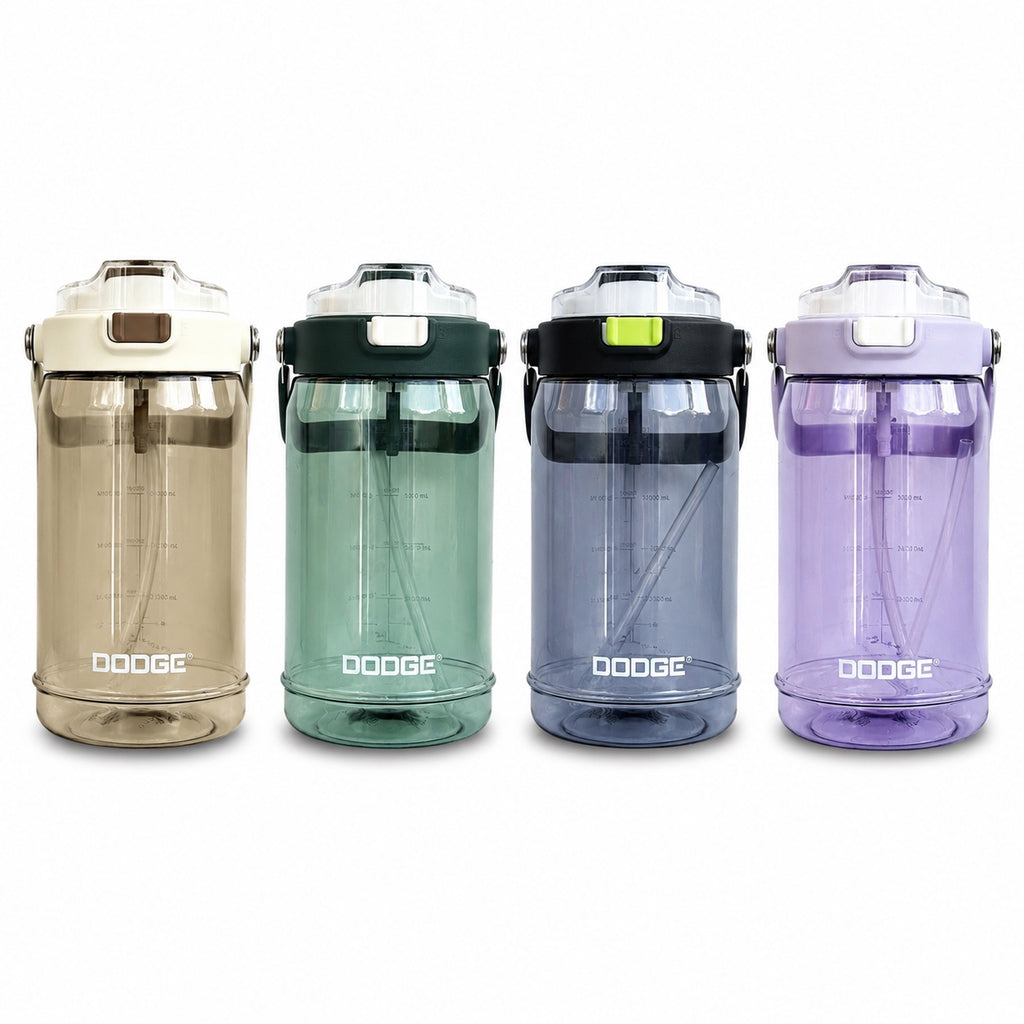 GEM+| 1.2 Liter Reusable Water Bottle with Straw BPA Leakproof Sports Gym Travel