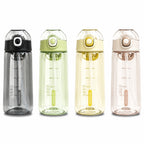 GEM+| 600ml Reusable Water Bottle with Straw BPA Leakproof Sports Gym Travel