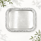 3 Silver-Plated Serving Trays for Bread & Desserts