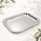3 Silver-Plated Serving Trays for Bread & Desserts