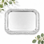 3 Silver-Plated Serving Trays for Bread & Desserts