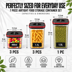 7-Piece Airtight Pantry Food Storage Containers