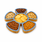 GEM+ | Premium Eco-Friendly Bamboo Flower-Shaped Dry Fruit and Snack Tray