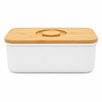 GEM+ | Bread Storage Bin Box with Eco Bamboo Cutting Board Lid Large Space