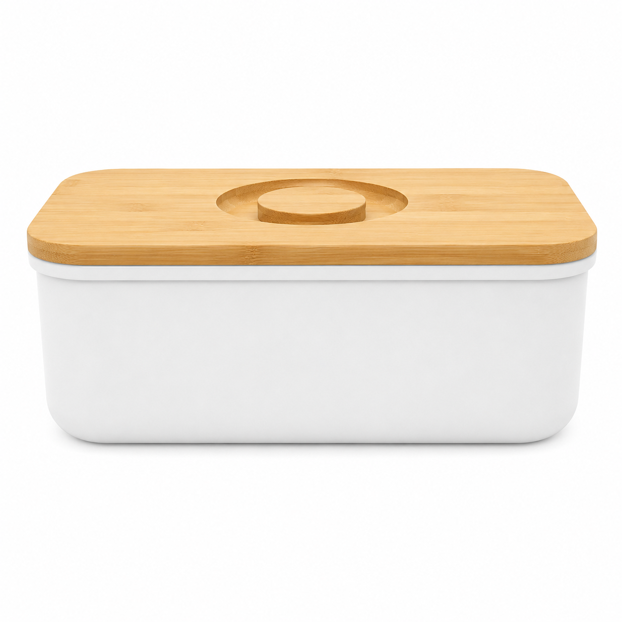 GEM+ | Bread Storage Bin Box with Eco Bamboo Cutting Board Lid Large Space