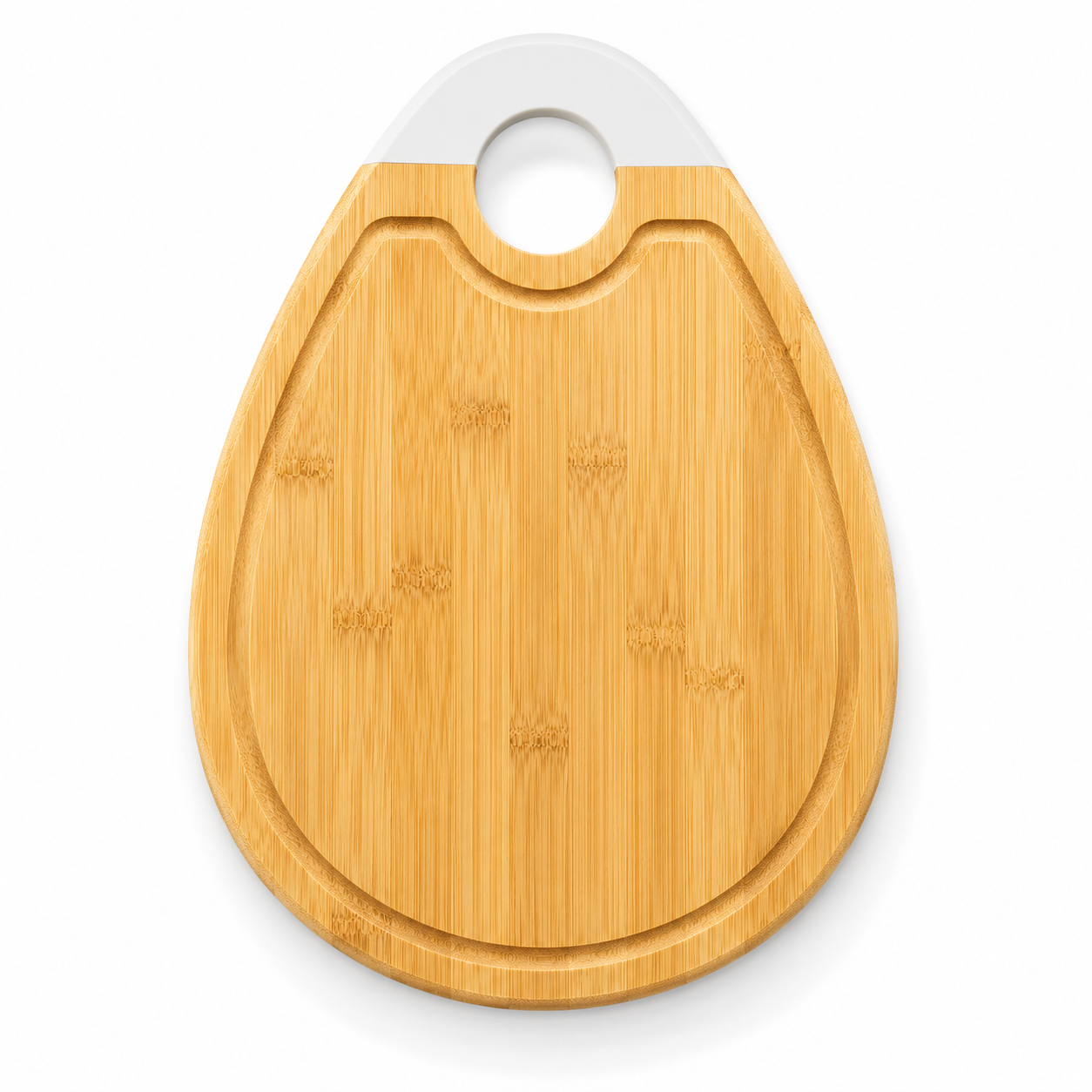 GEM+ | Premium Eco-Friendly Bamboo Tear Drop-Shaped Chopping Board Juice Groove