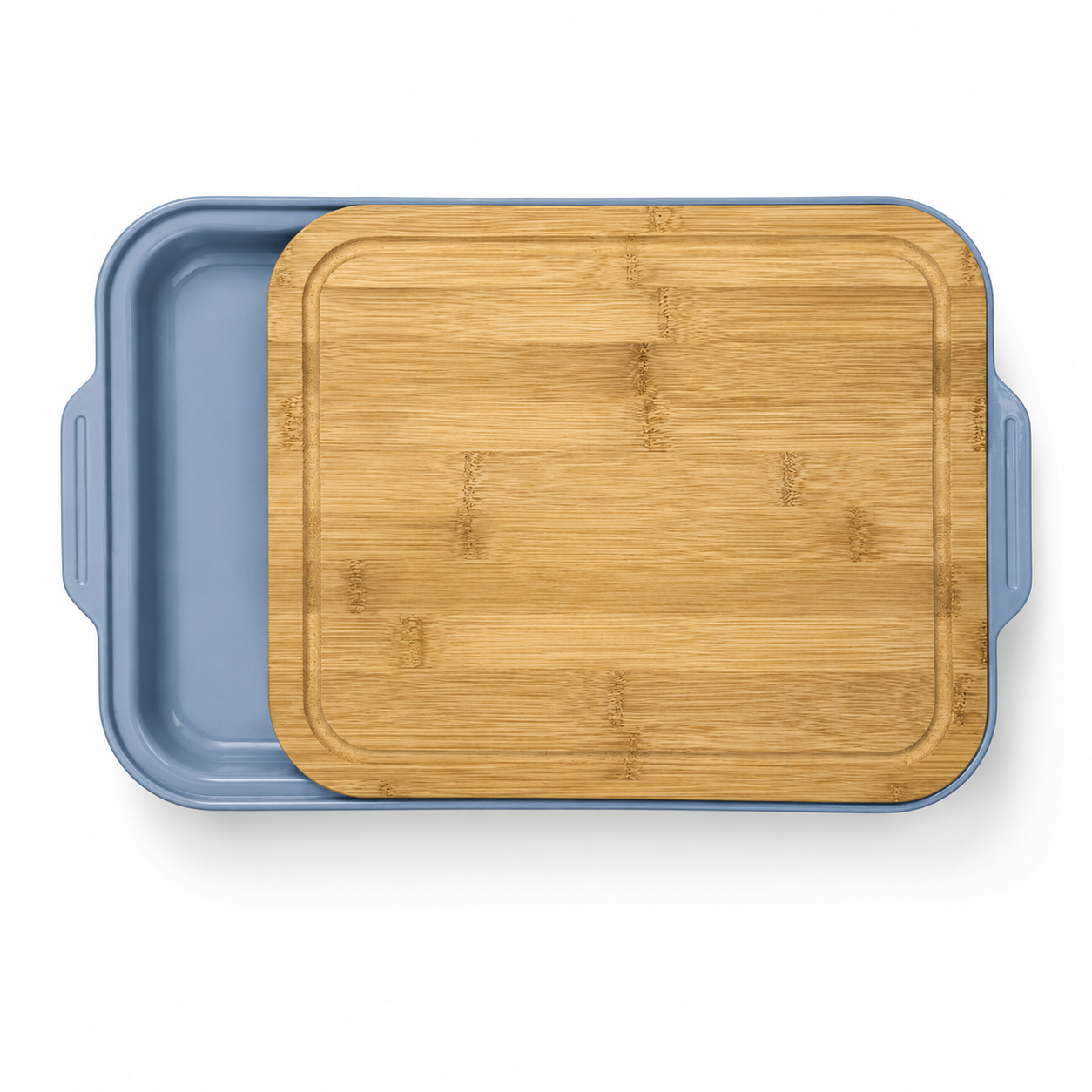 GEM+ | Premium Natural Bamboo Chopping Board with Storage Container