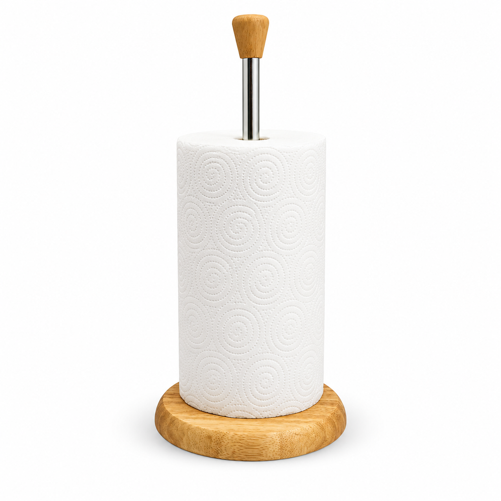GEM+ | Eco-Friendly Wooden Kitchen Roll Holder – Stable, Stylish & Modern