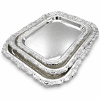 GEM+ | Premium 3-Piece Silver-Plated Vintage Tray Set – Elegant Durable Sturdy