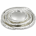 GEM+ | Premium 3-Piece Silver-Plated Vintage Tray Set – Elegant Durable