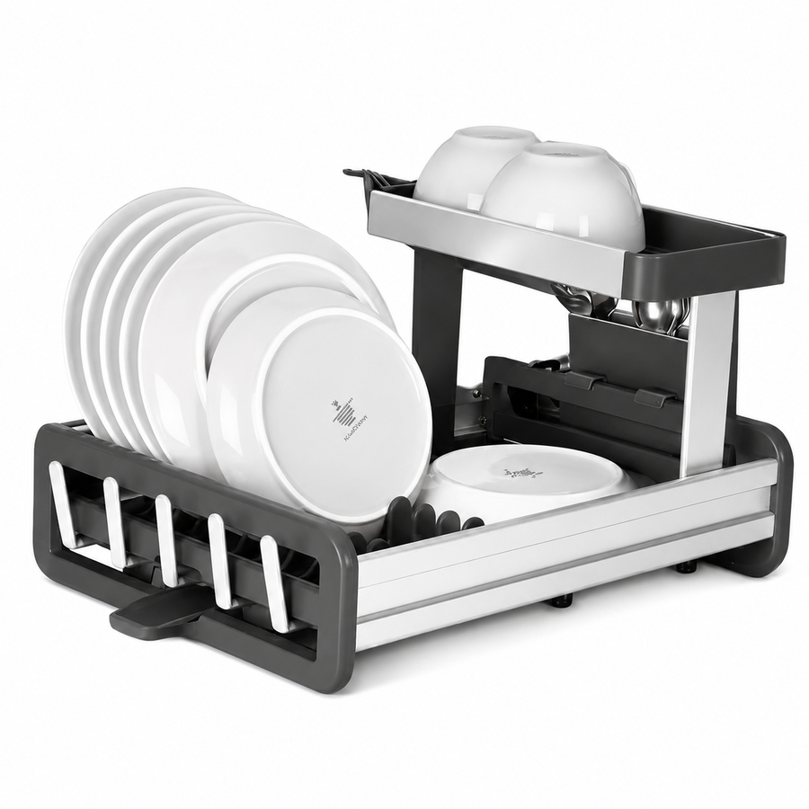 Two-Tier Aluminium Dish Drying Rack