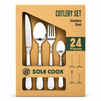 GEM+ | 24-Piece Premium Stainless Steel Cutlery Set Quality Rust-Resistant
