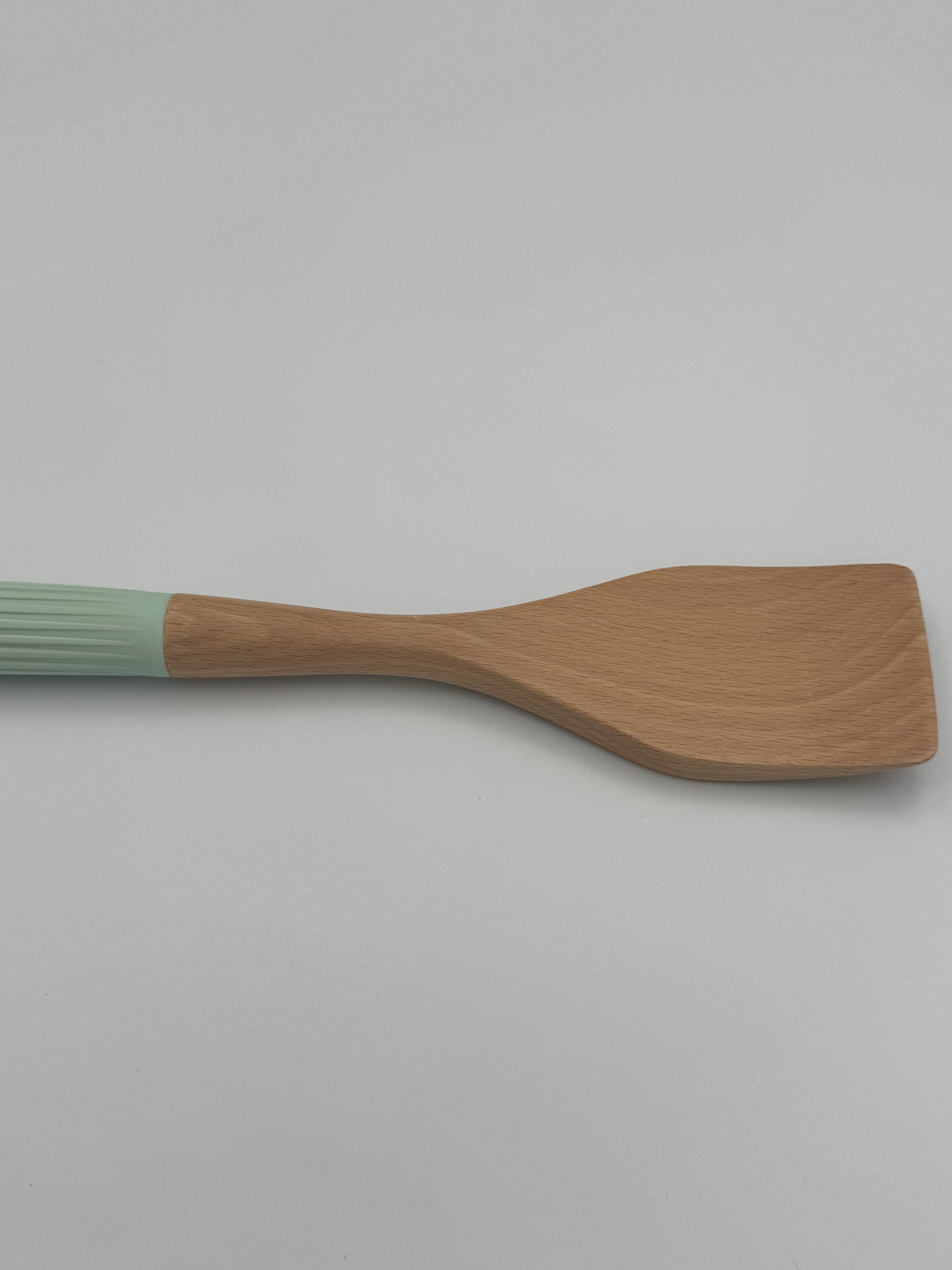 GEM+ | 5-Piece Premium Wooden & Silicone Utensil Set – Heat Resistant - Mint