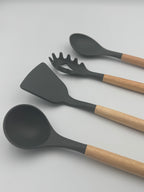 GEM+ | Premium 12-Piece Cooking & Baking Utensil Set Silicone Non-Stick BPA-FREE- Grey