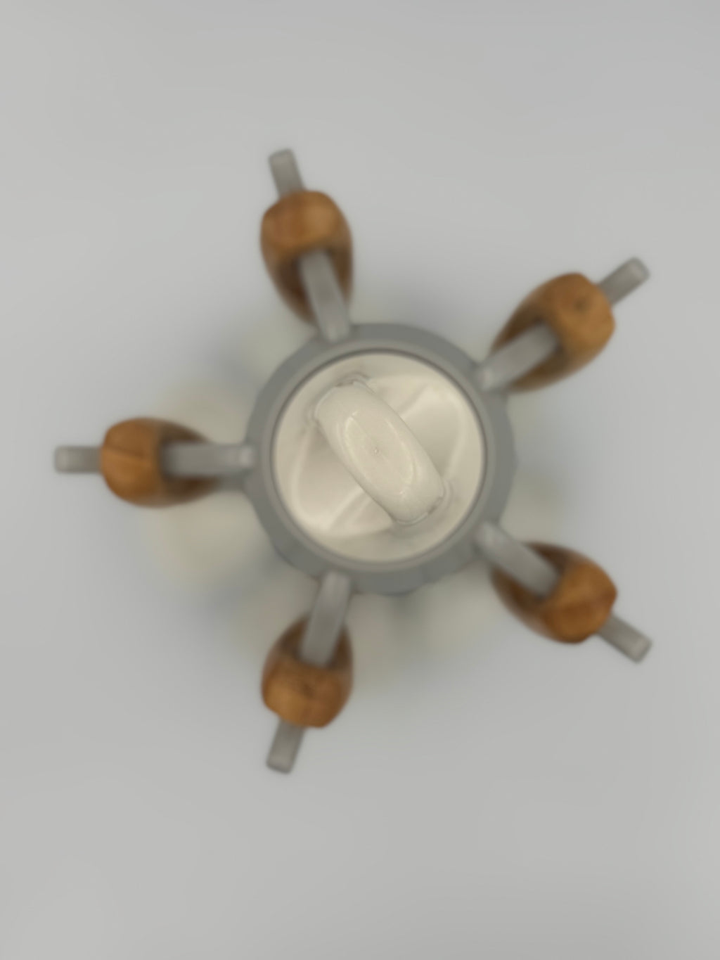 GEM+ | Premium 5 Pcs Wooden Silicone Utensil Set - Heat Resistant - Wood White